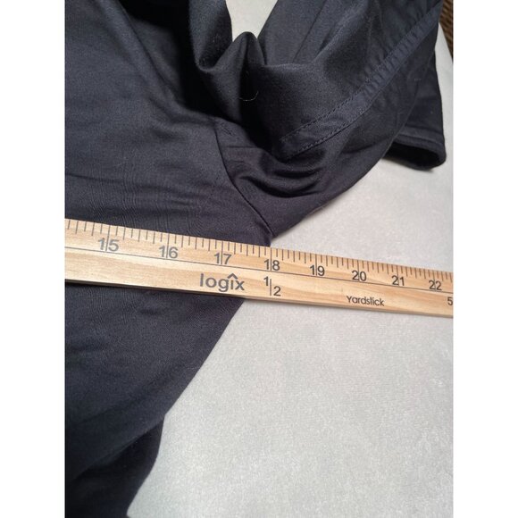 Armani Exchange Womens Black Hooded Jacket Button Details M Dolphin Hem Classic - Picture 3 of 11